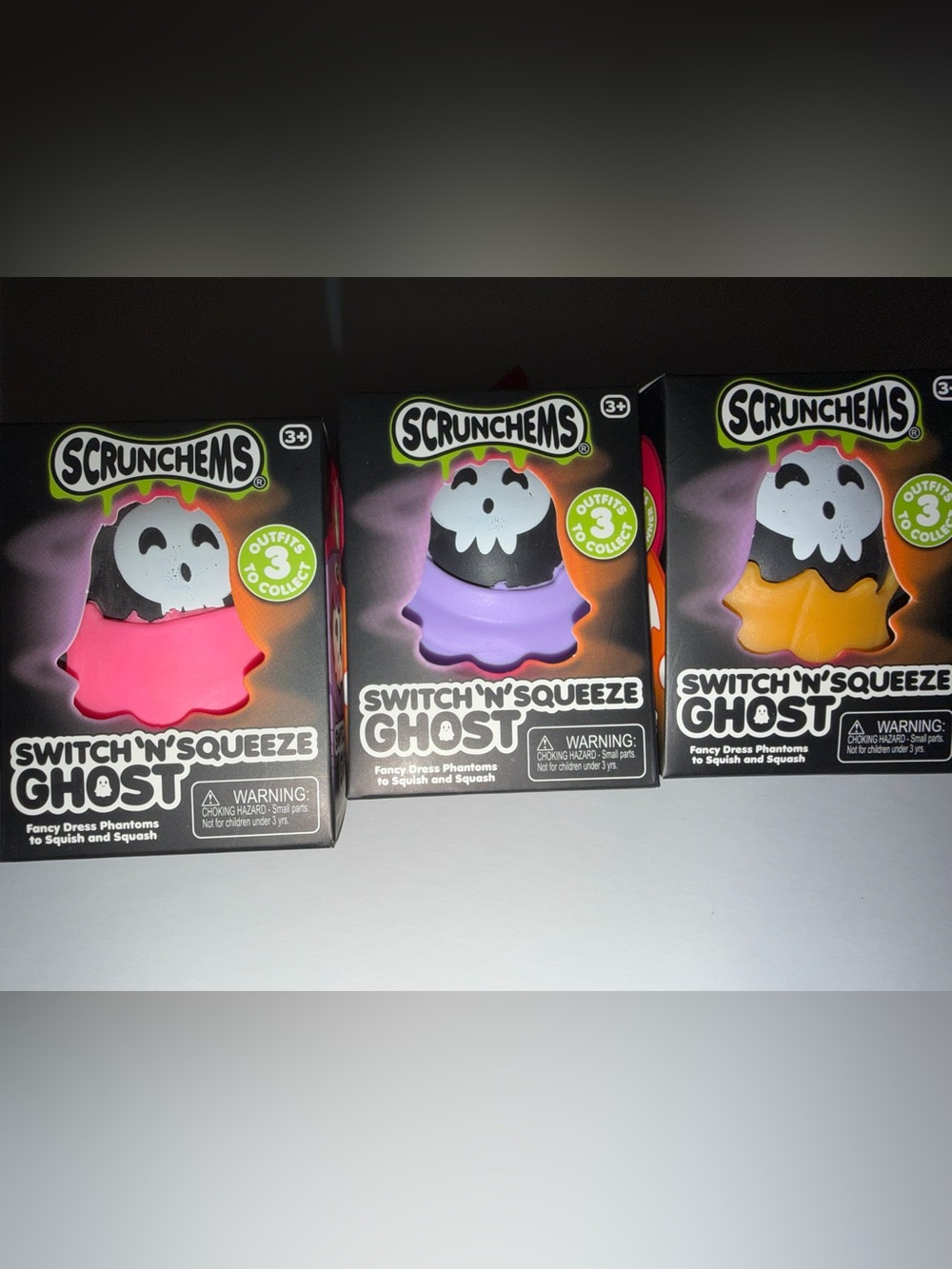 Scrunchems Switch 'N' Squeeze Ghosts set of 3